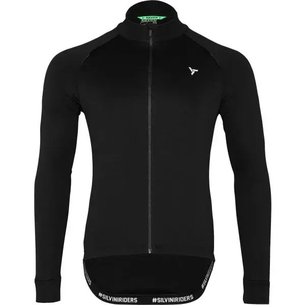 SILVINI LEVERONO Pánsky zateplený cyklistický dres, čierna, veľkosť