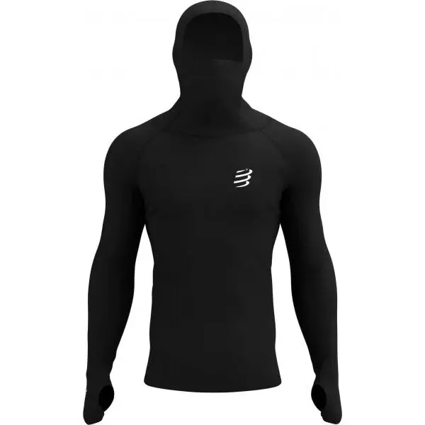 Compressport 3D THERMO ULTRALIGHT RACING HOODIE Pánska funkčná mikina, čierna, veľkosť
