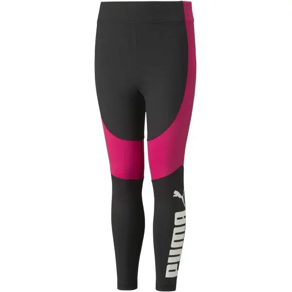 Puma FAVORITE LOGO HIGH-WAIST 7/8 TIGHTS G Dievčenské legíny, čierna, veľkosť