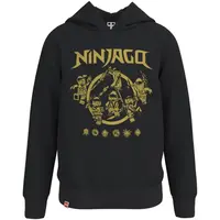 LEGO&reg; kidswear SWEATSHIRT W. HOOD Chlapčenská mikina, čierna, veľkosť