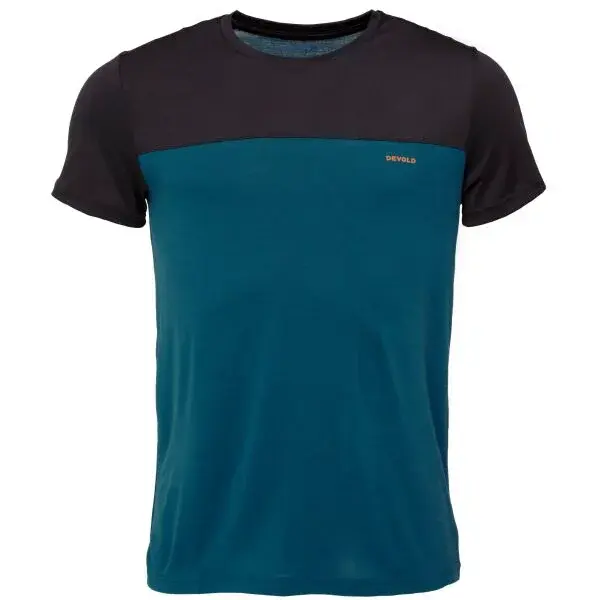 Devold CLASSIC LINEAR Pánske merino tričko, modrá, veľkosť