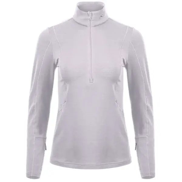 Kjus TRACE MIDLAYER HALF-ZIP W Dámska funkčná stredná vrstva, sivá, veľkosť