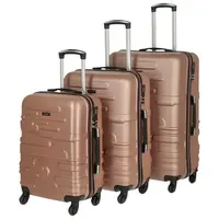 Cestovní plastový kufr Ormi Basil velikost SADA, zlatorůžový