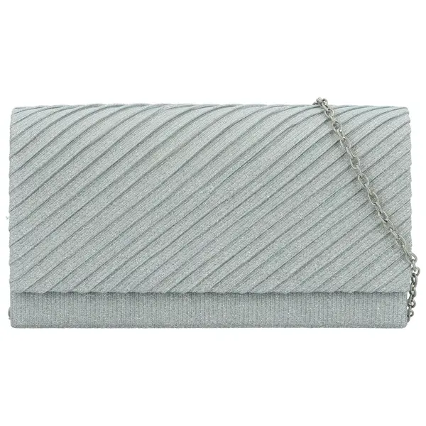 Třpytivé dámské psaníčko Moon Rania, stříbrné