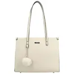 Trendy dámská kabelka na rameno Delami Sabin, světle krémová