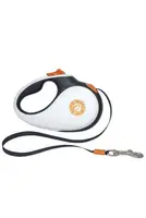 Vodítko samonavíjecí 50kg/5m černobílo/oranžová Kiwi