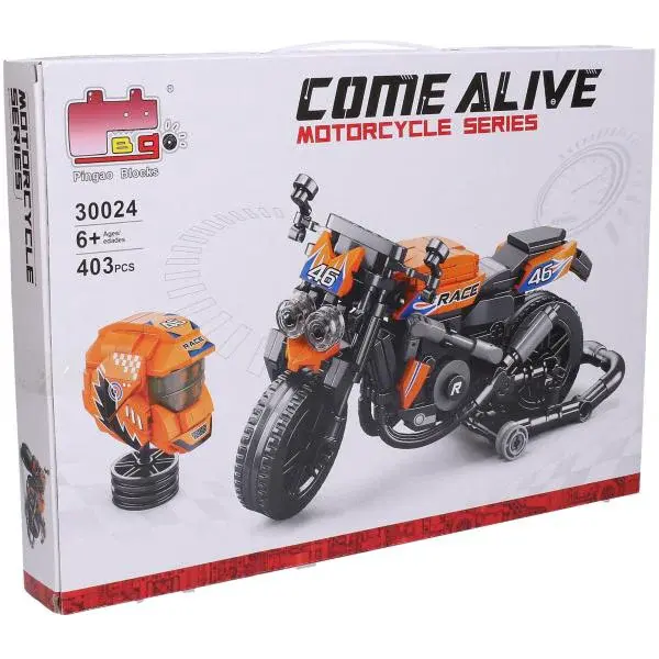 Stavebnice motorka s helmou 17cm