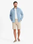 Ombre Men's structural knit SLIM FIT shorts - sand