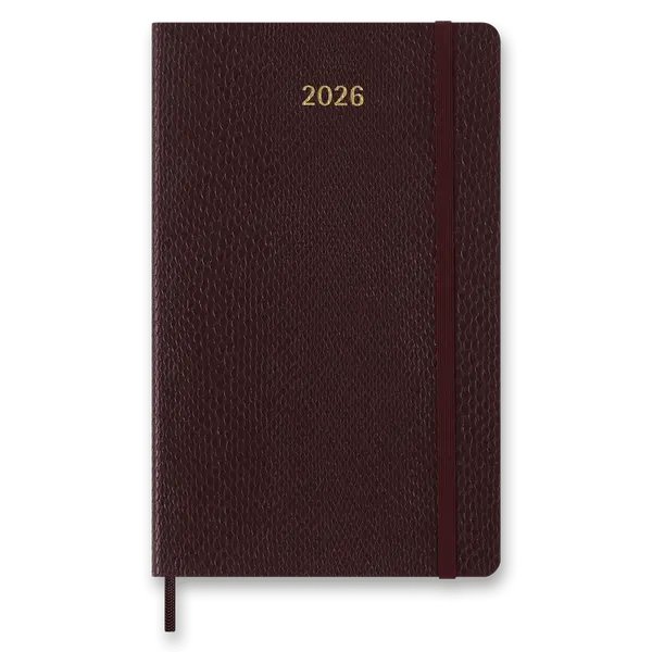 Diář Moleskine Precious & Ethical 2026 - měkké desky, L, týdenní, vínový