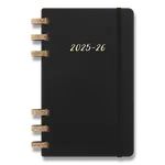 Diář Moleskine Spiral 2025-26 Academic - měkké desky L, měsíční/týdenní, černý