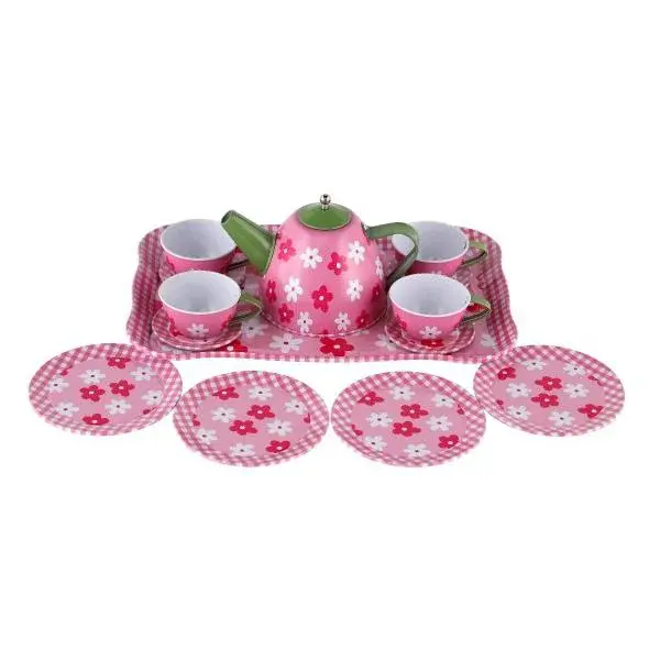 Čajová sada nádobí plech 14ks