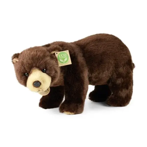 Plyšový medvěd hnědý stojící 40 cm ECO-FRIENDLY