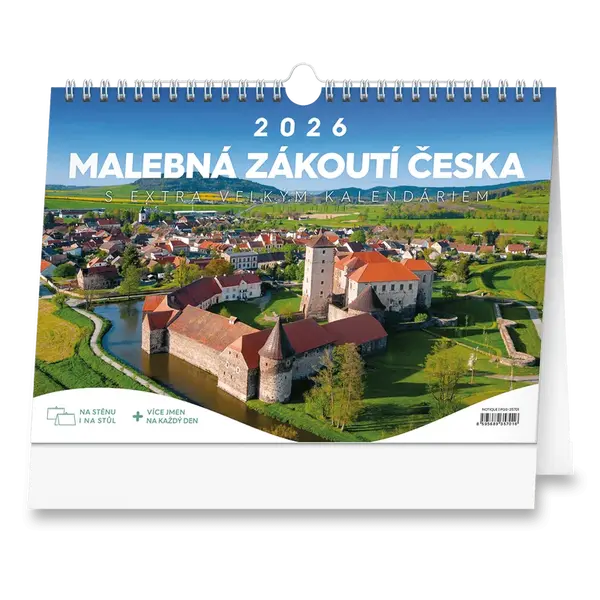 Stolní kalendář 2026 - Malebná zákoutí Česka