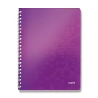 Kroužkový blok Leitz Wow A4, linkovaný, 80 listů - fialový