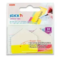 Samolepicí záložky Hopax Stick’n Arrow Tabs 38 x 38 mm, 2×10 listů - žlutá, červená