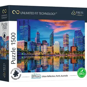 Trefl Prime puzzle 1500 UFT - Panorama města: Odraz velkoměsta, Perth,Australia