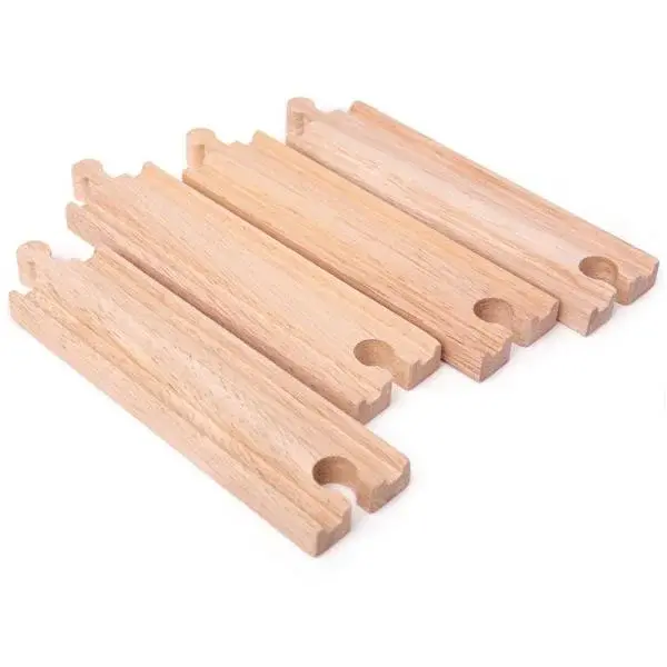 Bigjigs Rail Dlouhé rovné koleje 21 cm 4 ks