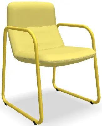 LD SEATING Designové křeslo FLEXI LOUNGE, FL-M-Q-N16, žlutá podnož