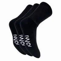 IOMI 3 páry Diabetik ponožiek so zdravotným lemom bez gumičiek Čierne - Veľkosť ponožky 39-42