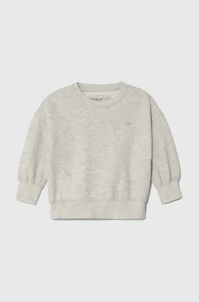 Dětská mikina Abercrombie & Fitch šedá barva, melanžová