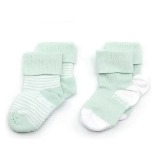 KipKep dětské ponožky Stay-on-Socks 6-12m 2páry Mint Stripes