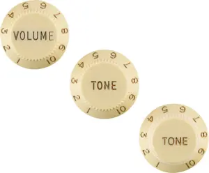 Fender Stratocaster Knobs, Aged White, Left-Handed