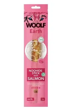 Woolf pochoutka earth noohide XL stick with salmon 85g