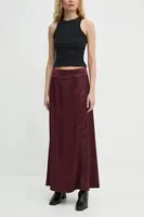 Sukně AERON vínová barva, maxi, áčková, SK236535