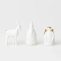 Dekorativní figurka Raeder Christmas 3-pack bílá barva