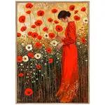 Monee OBRAZ NA SKLE, krajina a příroda, květiny, ženy, 50/70 cm