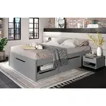 MID.YOU POSTEL S ÚLOŽNÝM PROSTOREM, 140/200 cm, šedá