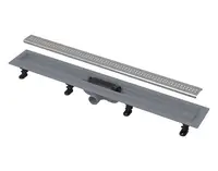 Alcadrain - Sprchový žlab Simple 55 cm, s okrajem pro perforovaný rošt, včetně roštu, nerez mat APZ9-550MROZ1