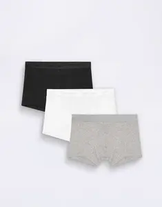 Organic Basics Core Trunks 3-Pack Black / White / Grey Melange L