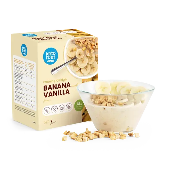 KetoDiet Proteinová kaše - banán & příchuť vanilka (7 porcí)