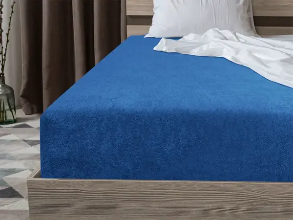 Froté plachta EXCLUSIVE tmavomodré 200x220 cm