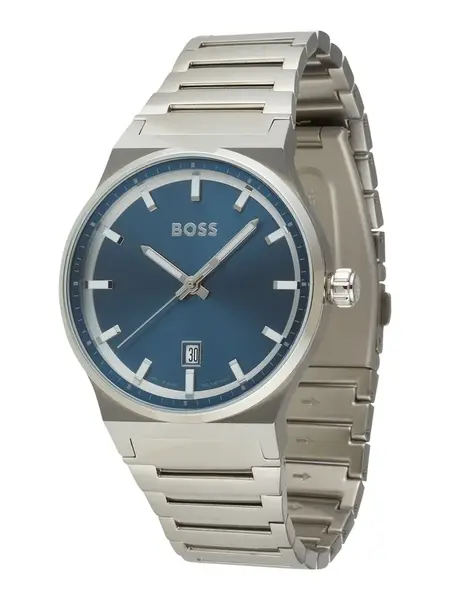 BOSS Analógové hodinky 'CANDOR'  námornícka modrá / strieborná