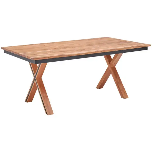 Livetastic JÍDELNÍ STŮL, akácie, přírodní barvy, černá, 180/100/76 cm