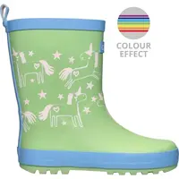 AQUOS RAINBOW COLOUR EFFECT Dětské holínky, světle zelená, velikost