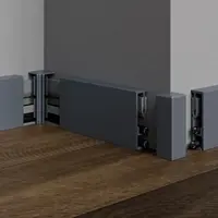 Roh k soklu Profil-EU sivá matná, PVC, dĺžka 2 cm, výška hrany 50 mm, SKKOMPVNI2ST50