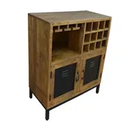 Landscape VYSOKÁ KOMODA, mangové dřevo, přírodní barvy, černá, 90/100/40 cm