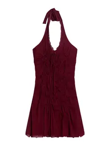Bershka Letné šaty  burgundská