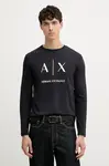 Armani Exchange  Pánske bavlnené tričko s dlhým rukávom