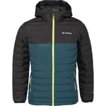 Columbia POWDER LITE II HOODED JACKET Pánská zimní bunda, tmavě zelená, velikost