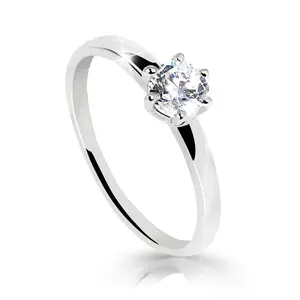 Cutie Jewellery Úchvatný třpytivý prsten z bílého zlata Z6485-10-X-2 47 mm