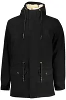 Černá pánská parka s kapucí