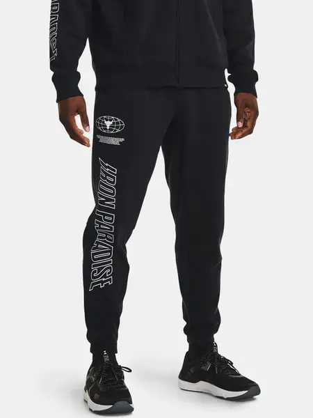 Černé tepláky Under Armour UA Pjt Rck Rival Flc Jgr
