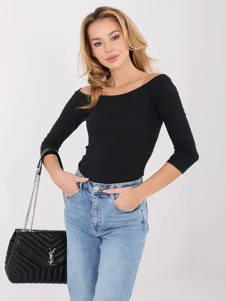Černá halenka s 3/4 rukávy