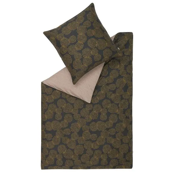 Esprit OBOUSTRANNÉ POVLEČENÍ, satén, černá, barvy zlata, béžová, 155/220 cm