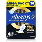 Always Ultra Secure Night Size 4 vložky na noc 36 ks