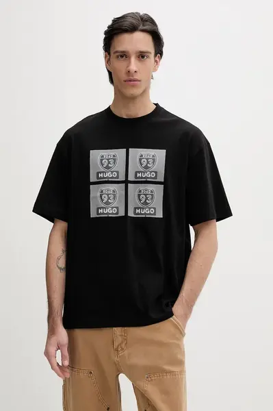 Bavlněné tričko HUGO Draxon